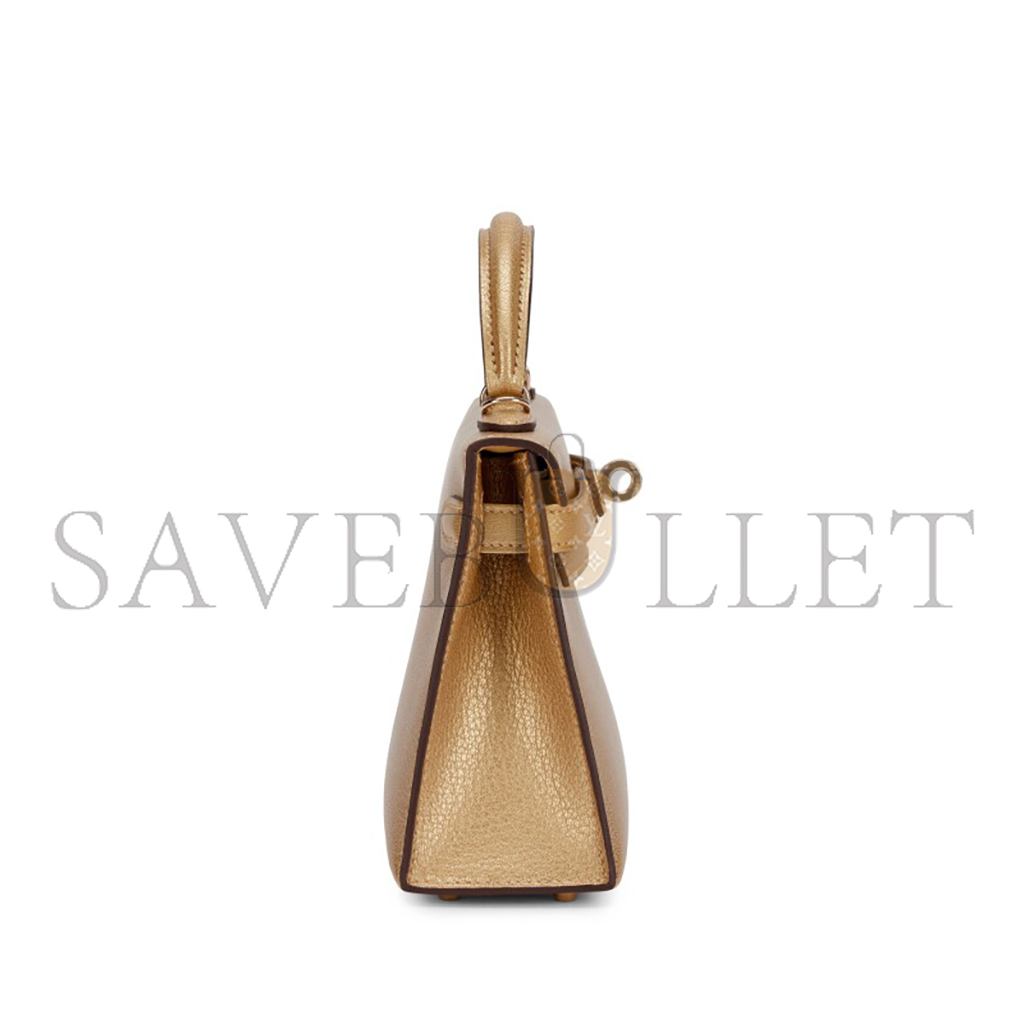 HERMÈS MASTER CHAMKILIGHT METALLIC MINI KELLY II PERMABRASS HARDWARE (19*12*5.5cm) 